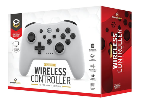 Powerwave Core Wireless Controller for Nintendo Switch (Retro Grey)