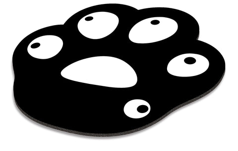 Playmax Paw Print Mouse Mat (Black)