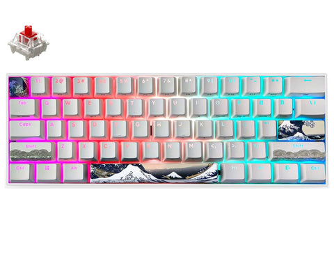 KBParadise V60 The 2 RGB Gateron Red 60% Hot Swappable Mechanical Keyboard The Great Wave