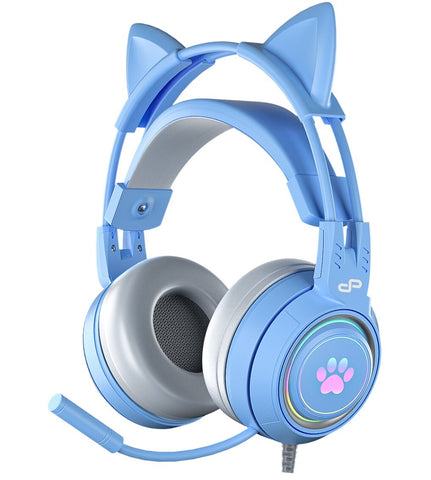 PowerPlay Cat RGB Gaming Headset (Blue)