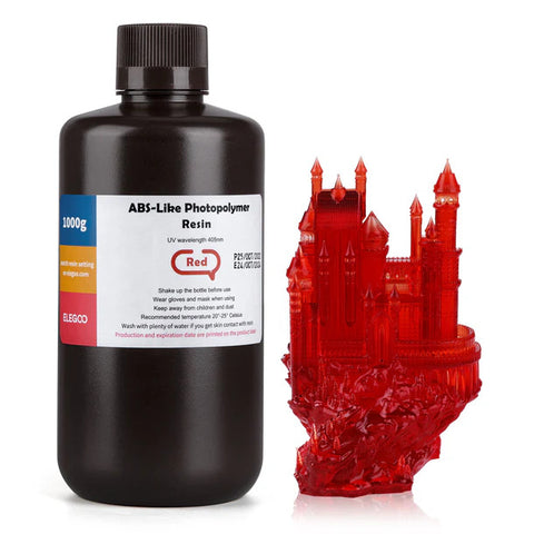 Elegoo ABS-like Photopolymer Resin Colored 1kg Red