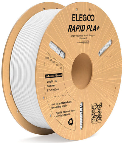 Elegoo Rapid PLA+ 3D Printer Filament 1.75mm Colored 1kg White