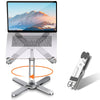 Storfex Laptop Stand With 360° Rotating Base - Silver
