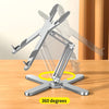 Storfex Laptop Stand With 360° Rotating Base - Silver