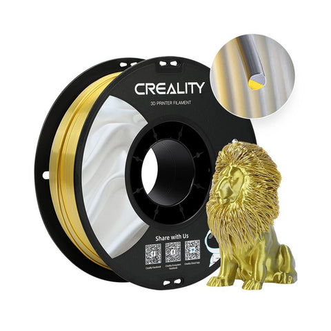 Creality CR-SILK 1.75mm PLA 3D Printing Filament 1kg Gold - Silver