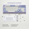 Hexgears M4 96% Linear Switch Mechanical Keyboard - Purple Rain