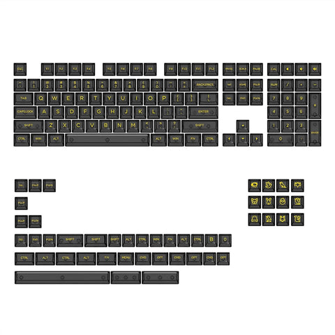 Akko ASA Clear Translucent Keycap Set Black v2