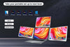 Kogan XPRESSO 14" Full HD Pro Triple Screen Tri-Fold Portable Monitor for 12 - 17.3" Laptops (1920 x 1200)