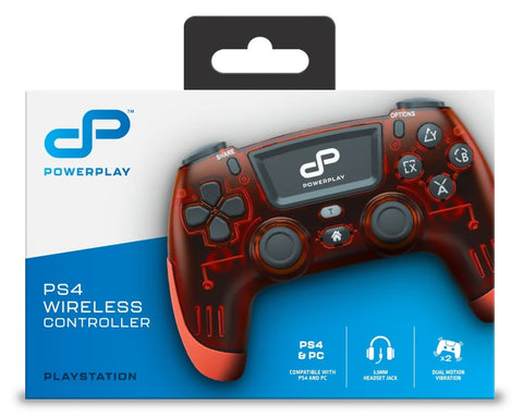 PowerPlay PS4 Wireless Controller (Translucent Red)