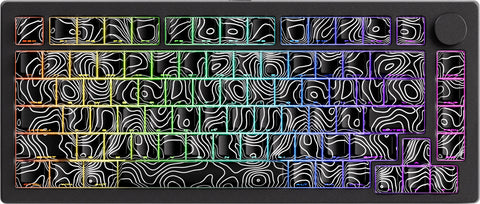 Akko x MonsGeek M1 V5 Contour Lines 75% V3 Piano Pro Black Hot-Swappable Wireless Mechanical Keyboard