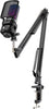 Playmax RGB Black Microphone with arm and Tripod