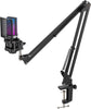 Playmax RGB Black Microphone with arm and Tripod