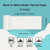 Phomemo 53mm White Sticker 10-Year-Lasting Thermal Paper for T02/M02X/M832?3 Rolls