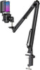 Playmax RGB Black Microphone with arm and Tripod