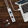 mbeat: 7-Port USB 3.0 Aluminium Slim Hub with Power for PC and MAC