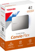 Toshiba Canvio Flex X2 USB 3.0 Portable External Hard Drive 4TB (Silver)